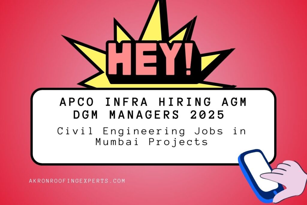 Apco Infra Hiring AGM DGM Managers 2025
