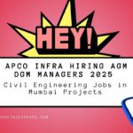 Apco Infra Hiring AGM DGM Managers 2025