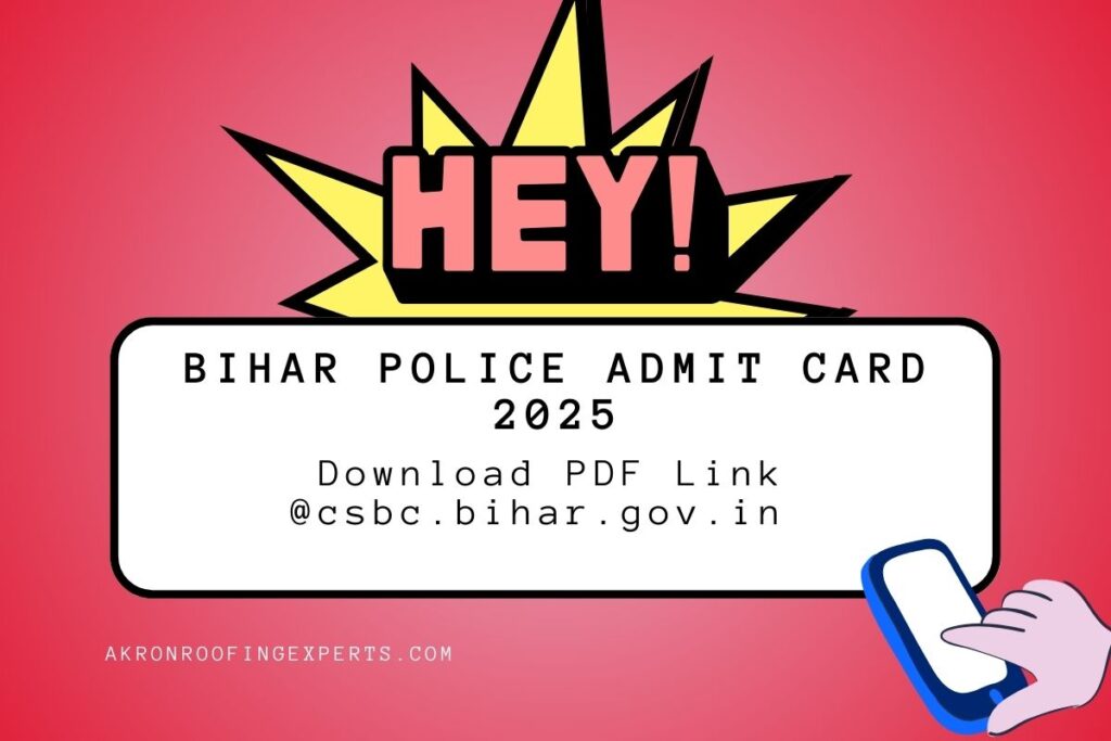 Bihar Police Admit Card 2025