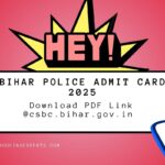 Bihar Police Admit Card 2025