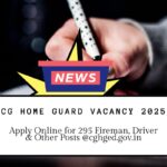CG Home Guard Vacancy 2025