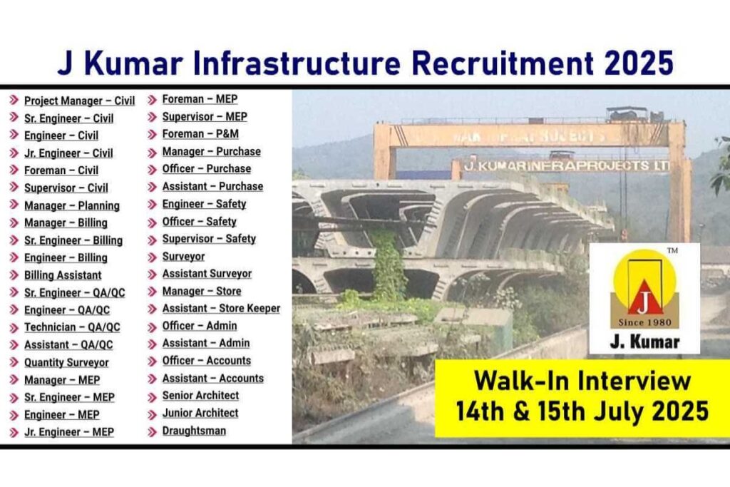 J Kumar Infrastructure Recruitment