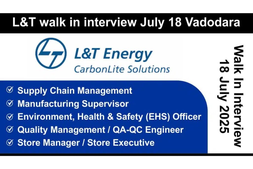 L&T walk in interview