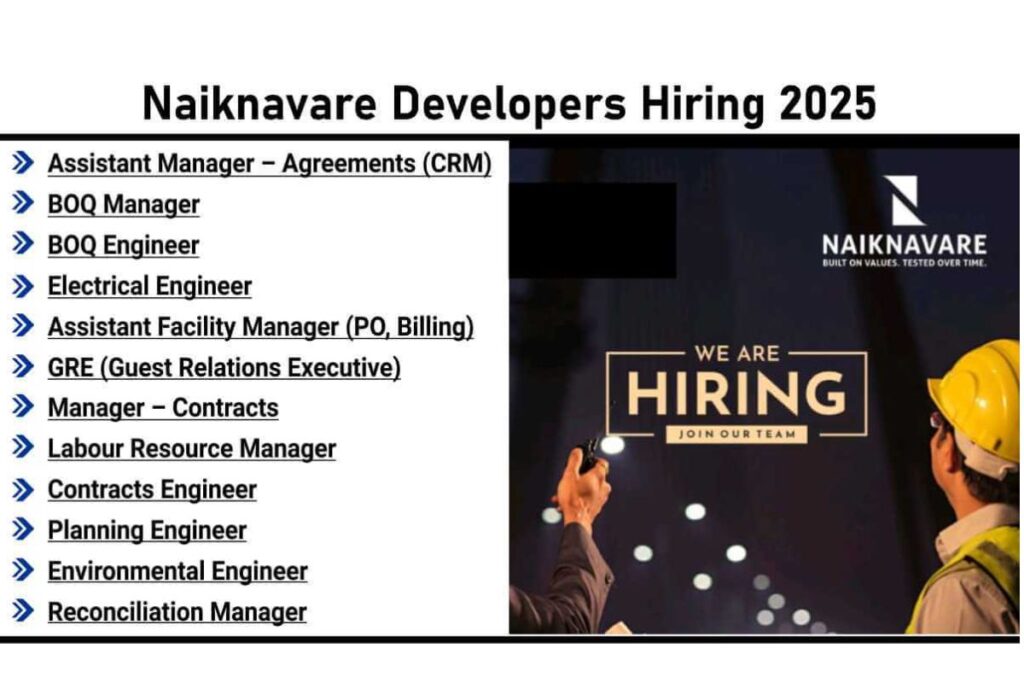 Naiknavare Developers Hiring