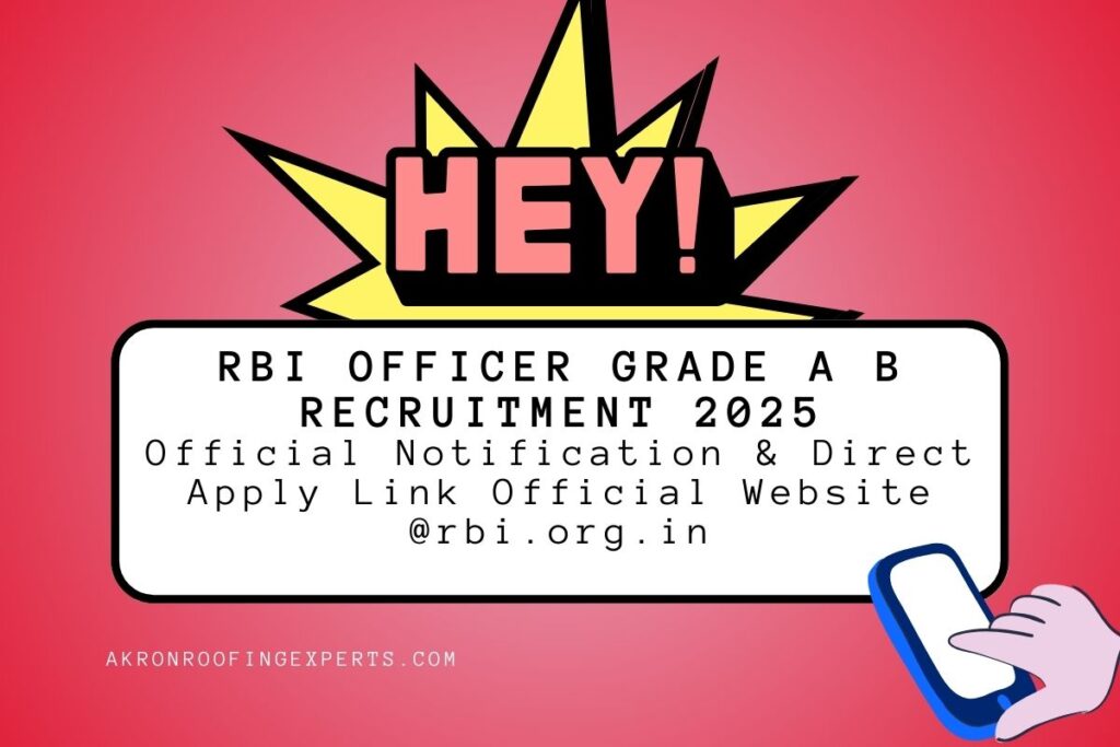 RBI Officer Grade A B Recruitment 2025