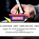 Rajasthan ANM Admission 2025