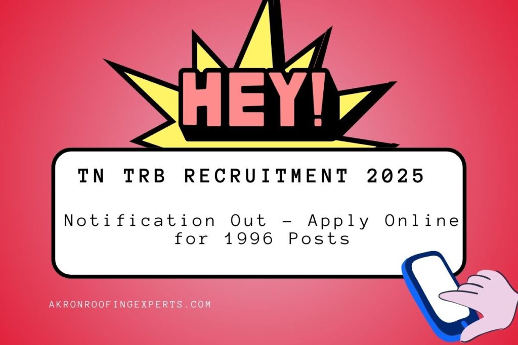 TN TRB Recruitment 2025