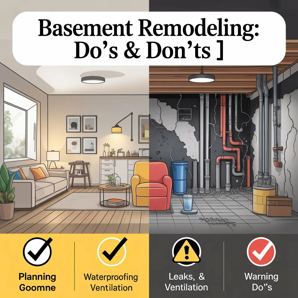 Basement Remodeling Do’s and Don’ts What to Avoid