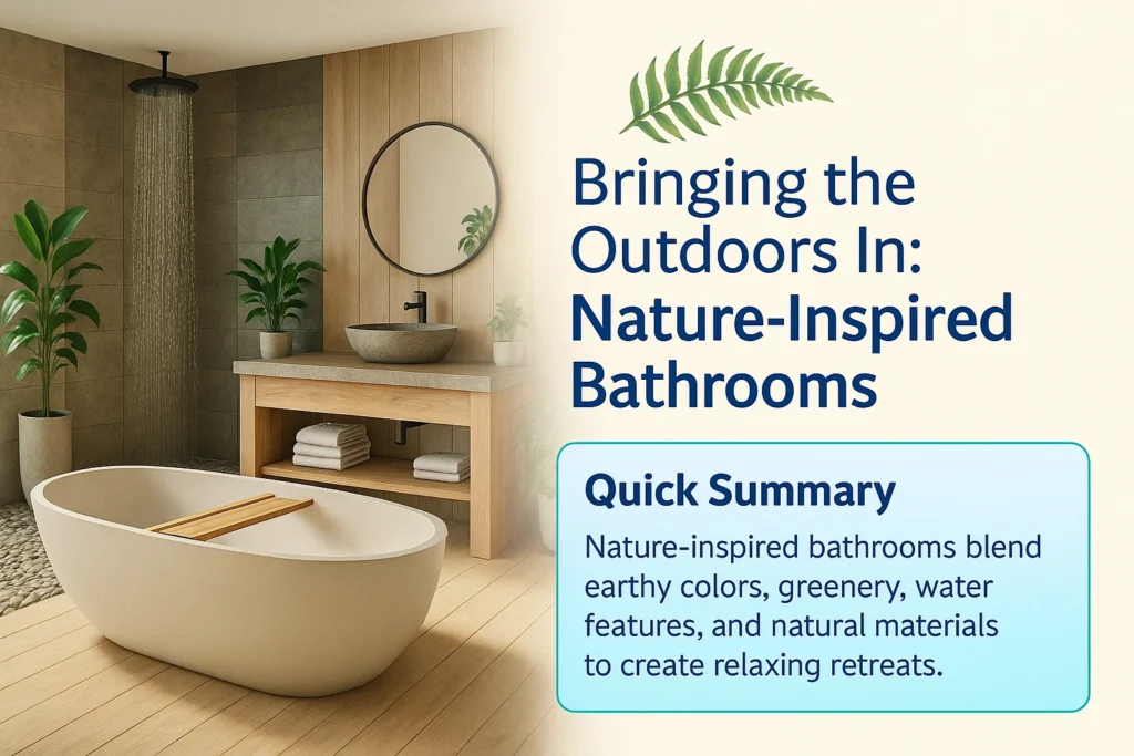 Bringing the Outdoors In Nature-Inspired Bathrooms