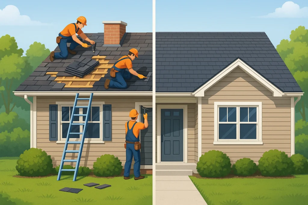 Roof Repair vs Roof Replacement: What’s Best for Your Home? 🏠