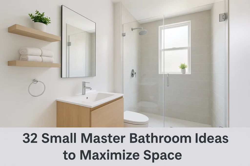 32 Small Master Bathroom Ideas to Maximize Space