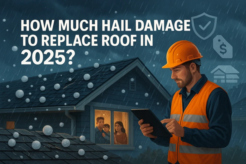 How Much Hail Damage to Replace Roof in 202