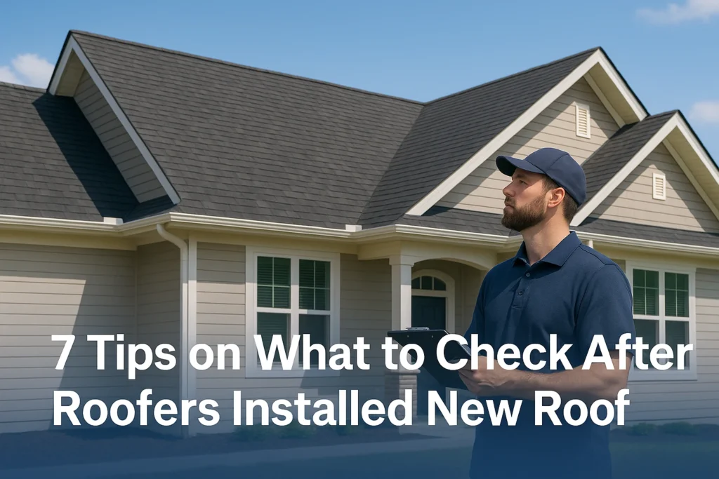 ๐ 7 Tips on What to Check After Roofers Installed New Roof